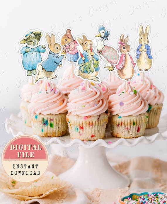 Peter Rabbit Cake Toppers, Peter Rabbit Birthday Party, Peter