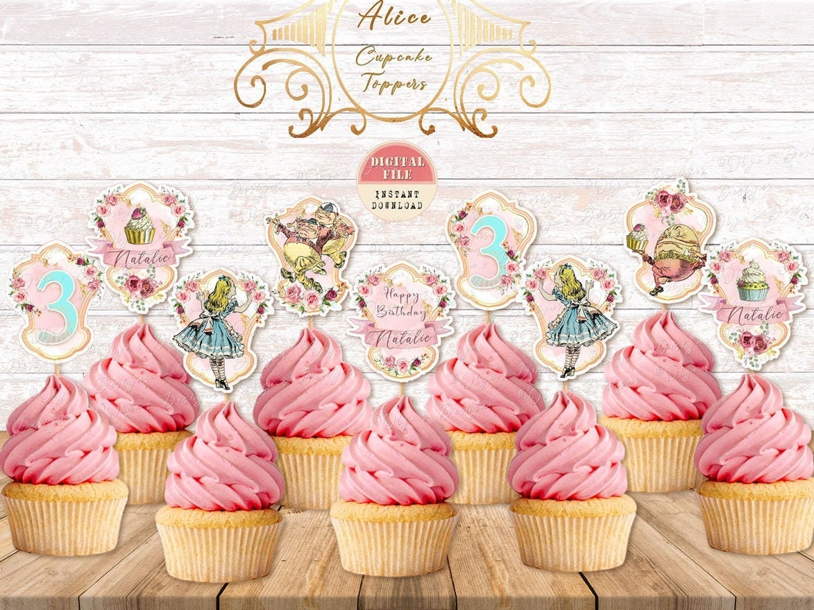 Alice in Wonderland Cake Topper – Mama Life Printables