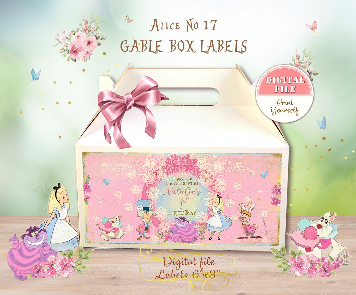 Classic Alice in Wonderland Potato Chip Bag, Personalized Mad Tea Party ...