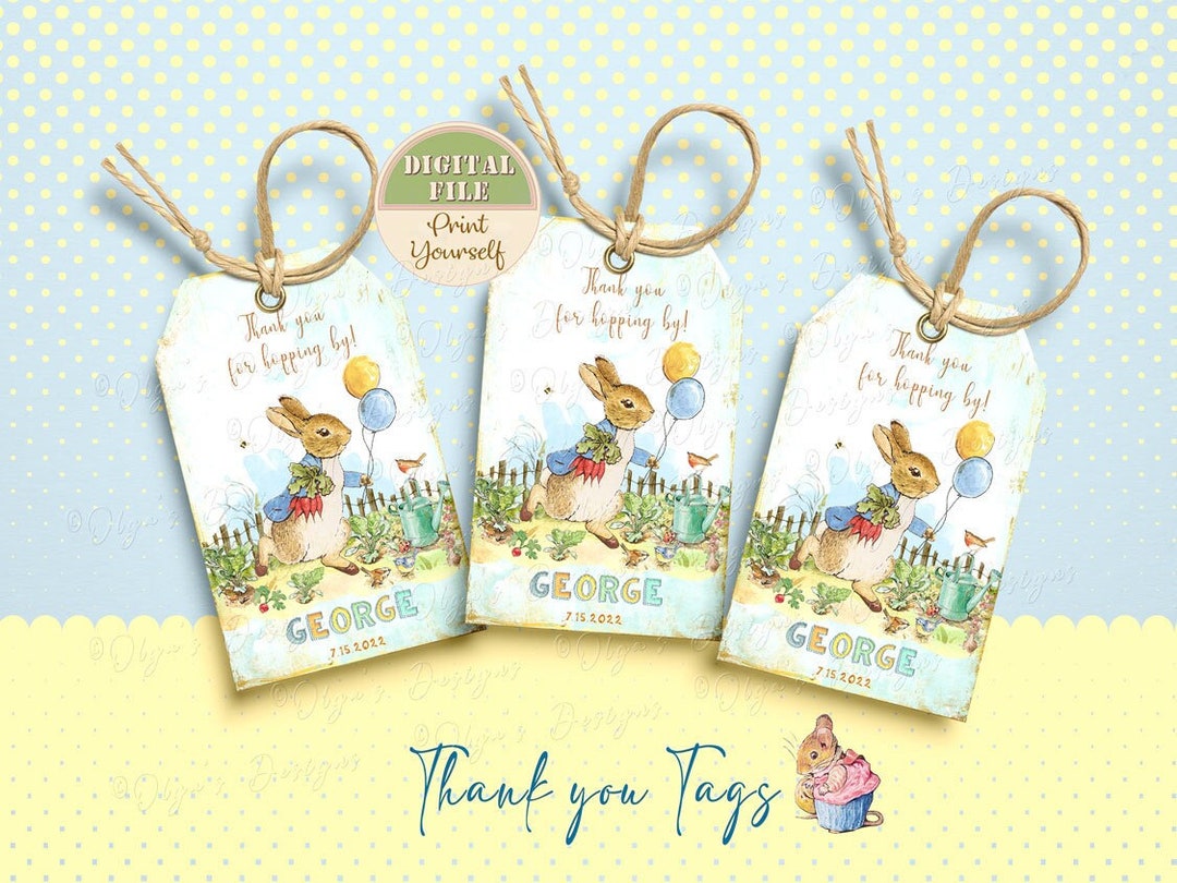Peter Rabbit Cake Toppers, Peter Rabbit Birthday Party, Peter Rabbit Baby  Shower, Bunny Birthday, Peter Rabbit Party Decorations, Printable 