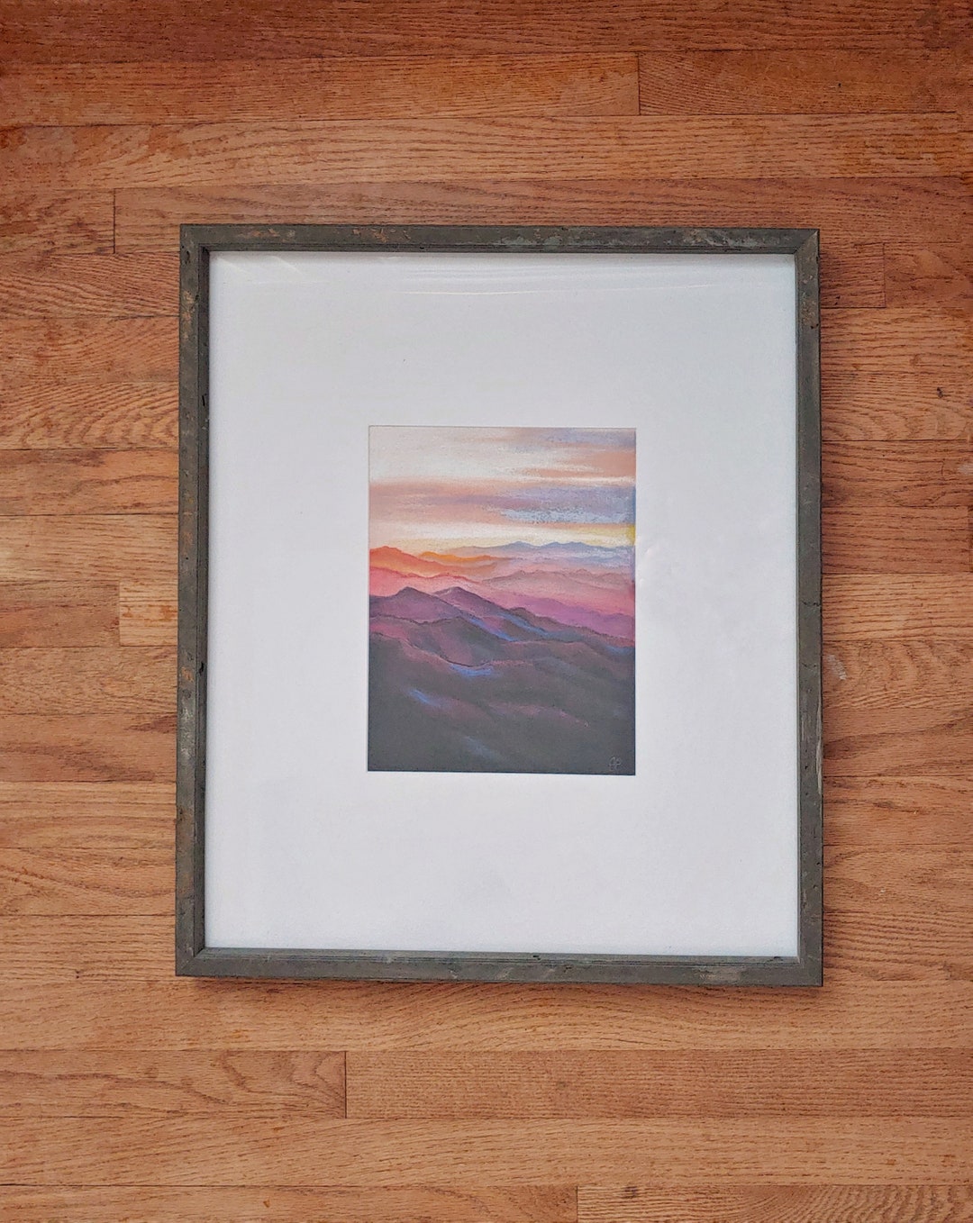 Abstract Blue Ridge Mountains Pastel Painting 25.5 X Etsy