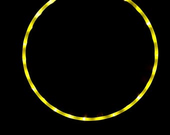 Aro de hula hula LED - Amarillo sólido