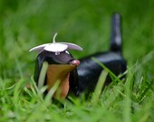 Dachshund Doxie Dog sculpture figurine handmade air-dry clay (ooak)