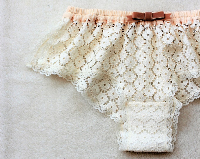 White Flower Lace Sleep Boxer/style SHIBAZAKURA made to - Etsy