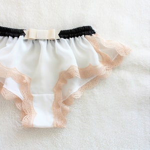 Soft Chiffon Vintage Lace Sleep Boxer/style HAKUMOKUREN made to order image 1