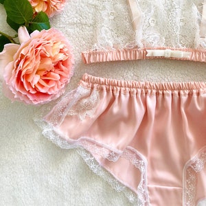 Silky Smooth Soft Pink Satin Boxer/style HIMENADESHIKO made to order image 1