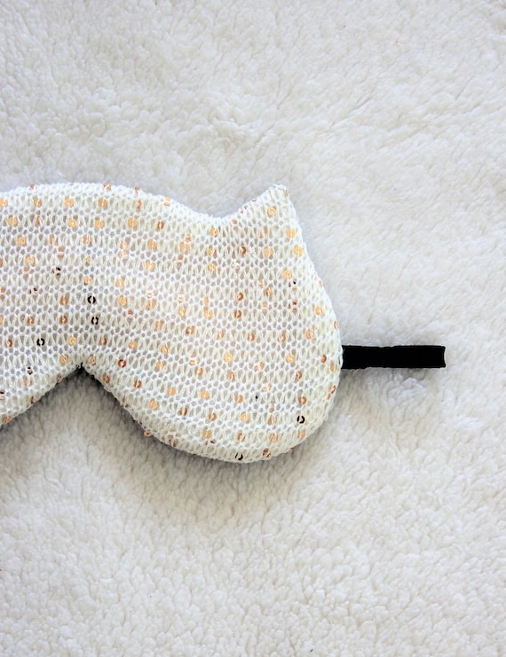 Masque pour les yeux chat – Strass et tricot