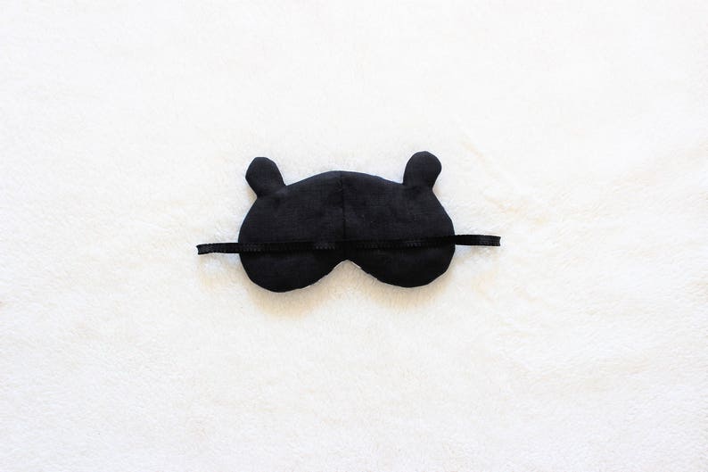 Français Lavender Aromatherapy Bear Sleep Eye Mask Gingham vérifier image 4