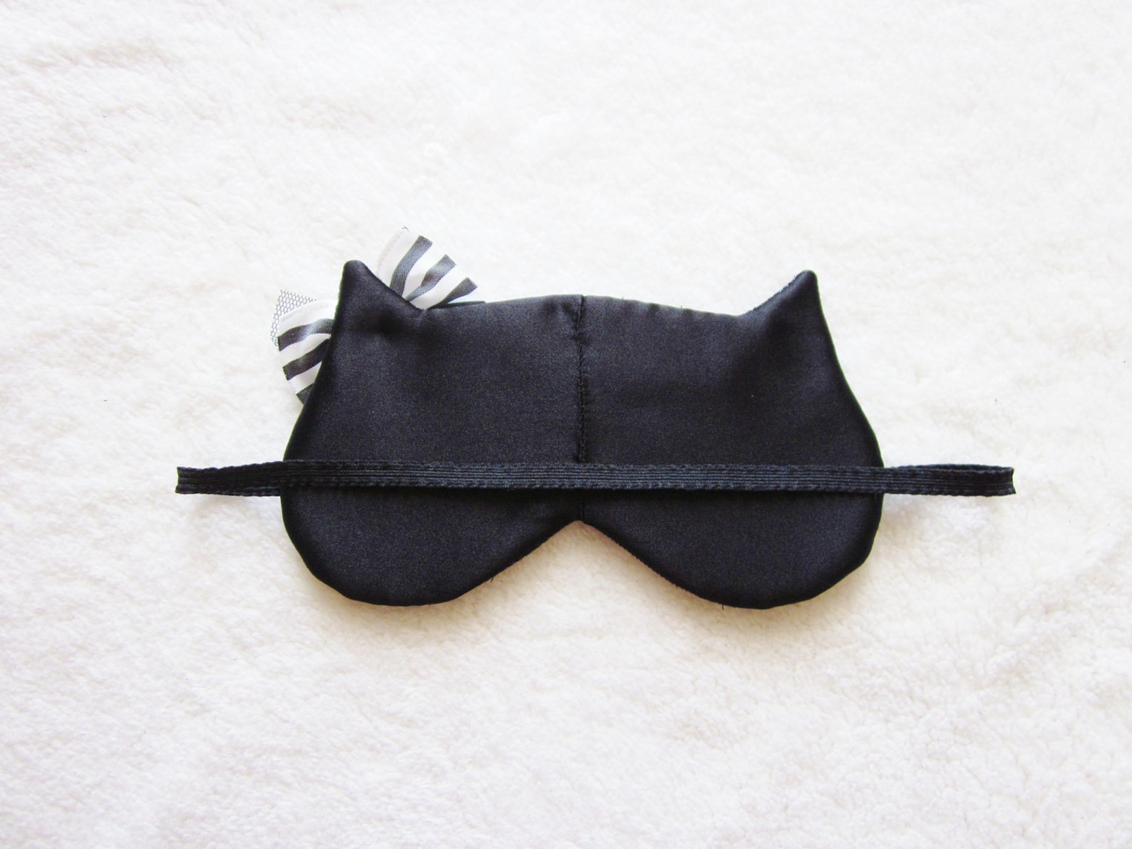 Sparkling Black Cat Eye Mask Etsy