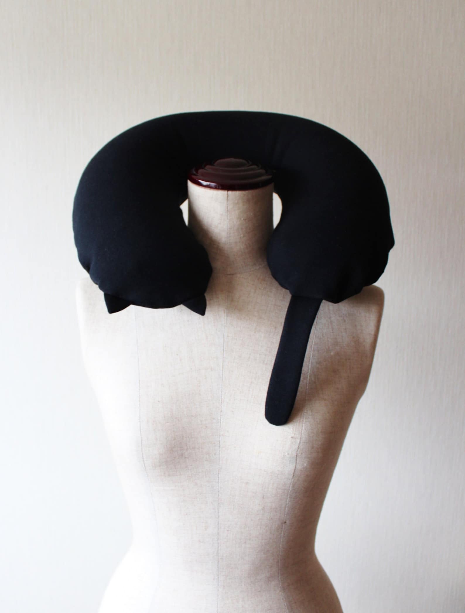 Black Cat Cotton Travel Inflatable Neck Pillow Etsy