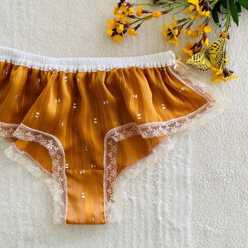 Gold Butterfly Yellow Chiffon Boxer/style MONKICHO made to order image 1