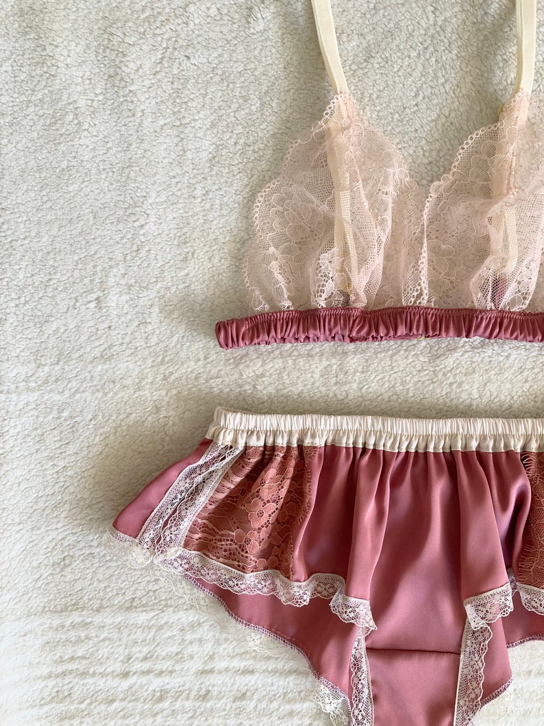 Silky Satin and Flower Lace Boxer/style AKIZAKURA made to order image 4