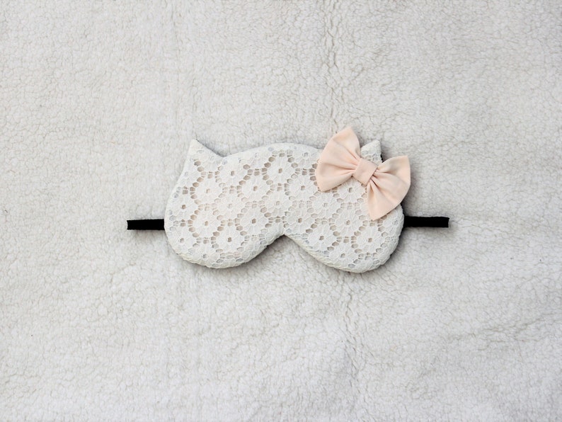 Masque de sommeil en coton lavande noir