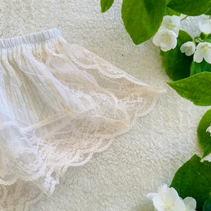 Gold Stripe Chiffon Lace Boxer/style HANAMIZUKI made to order image 3