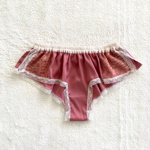 Silky Satin and Flower Lace Boxer/style AKIZAKURA made to order image 2