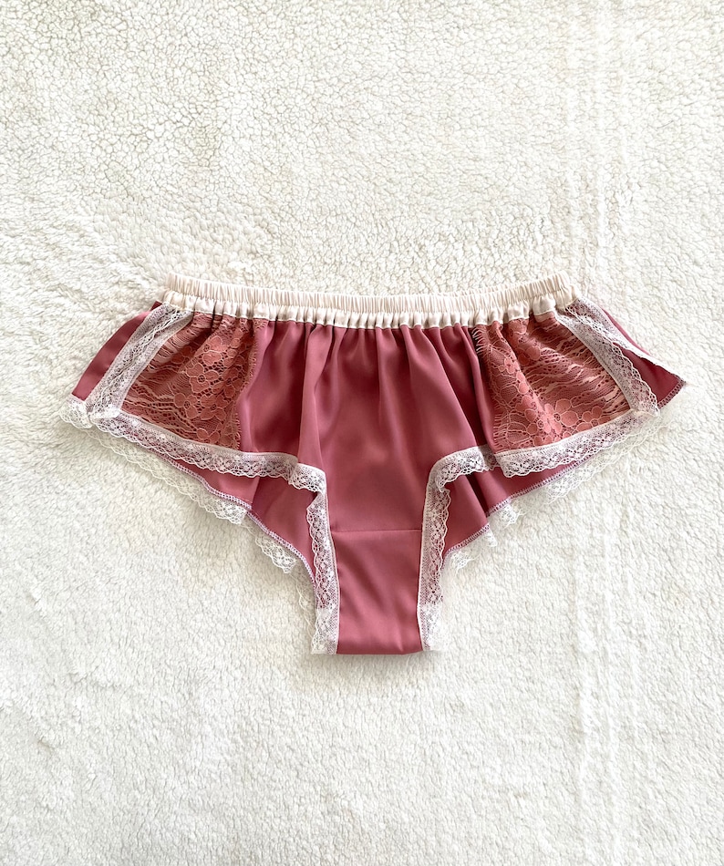 Silky Satin and Flower Lace Boxer/style AKIZAKURA made to order image 2