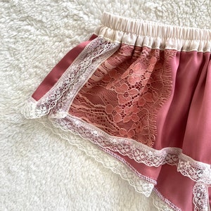 Silky Satin and Flower Lace Boxer/style AKIZAKURA made to order image 3