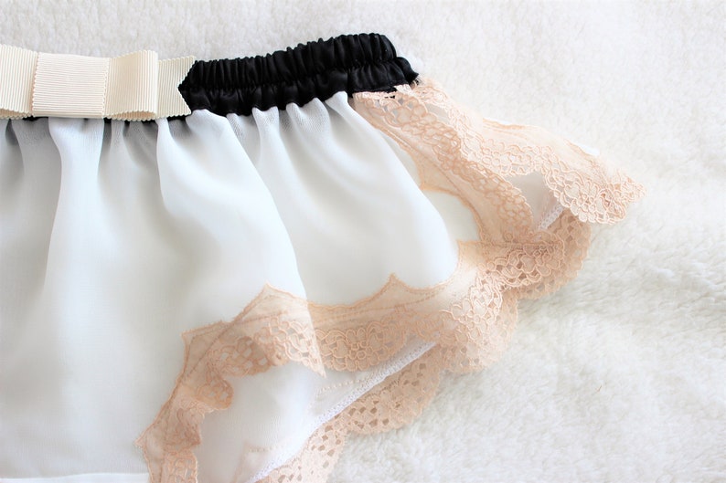 Soft Chiffon Vintage Lace Sleep Boxer/style HAKUMOKUREN made to order image 3