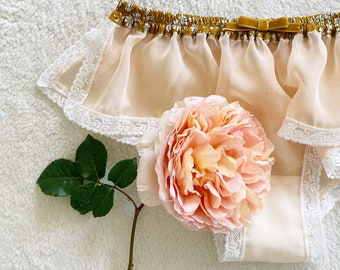 Pale Pink Chiffon Lace Boxer / style NOICHIGO  (made to order)