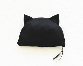 Black Cat Cotton Pouch