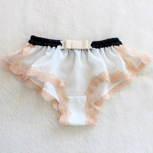 Soft Chiffon Vintage Lace Sleep Boxer/style HAKUMOKUREN made to order image 2