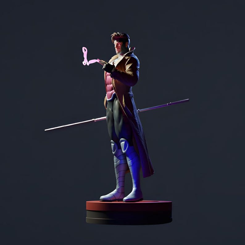 Gambit Marvel STL File, 3D Digital Printing STL File for 3D Printers ...