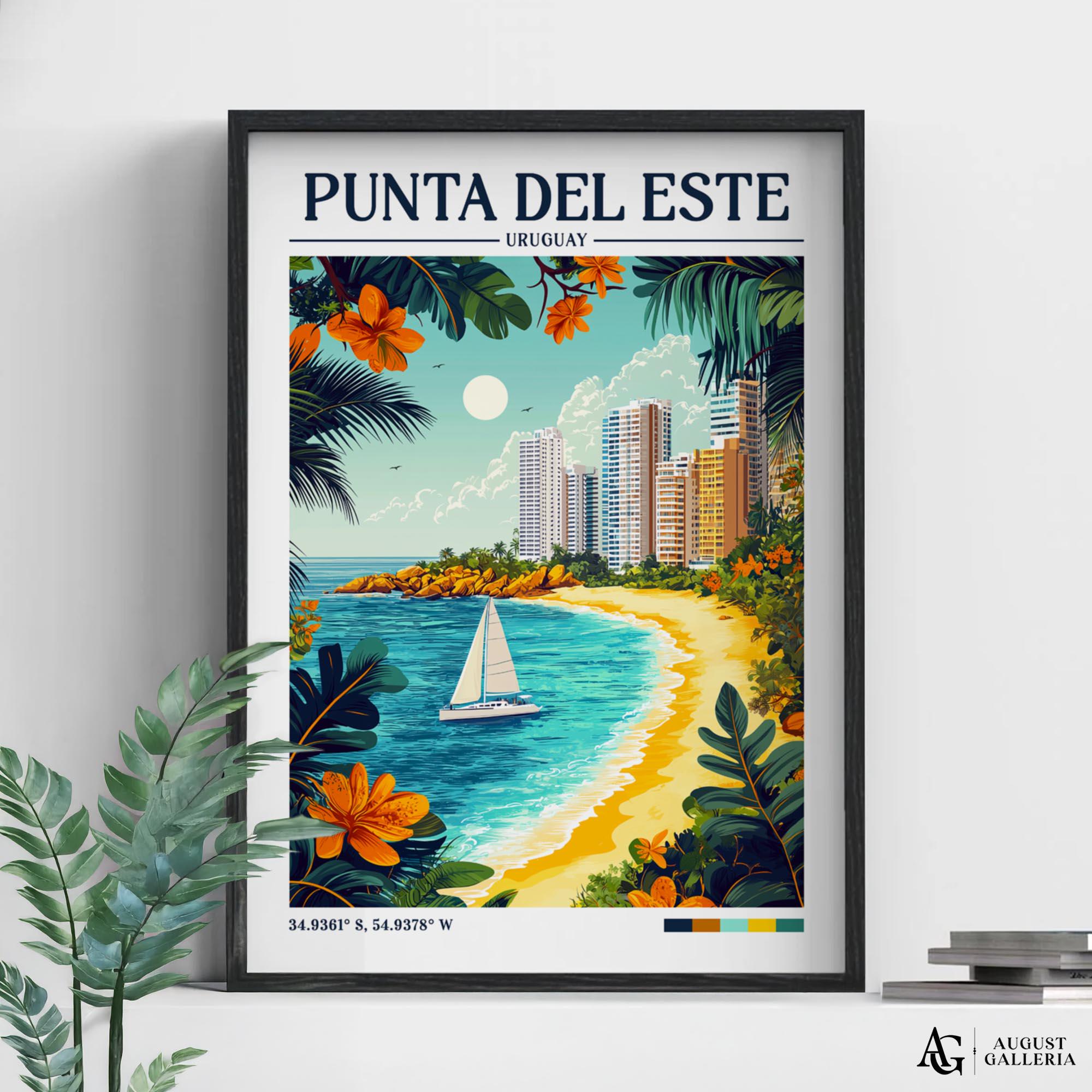Punta Del Este Retro Travel Print | Wall Art | Travel Print
