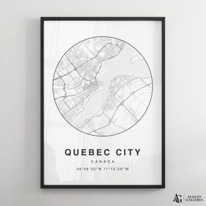 Impression de carte minimaliste de la ville de Québec | Affiche noire et blanche moderne de carte de ville de Zazzle.be Liste d'envies Vous avez des idées ? Art mural | Impressions encadrées | Toile | Affiche de la ville de Québec | Carte