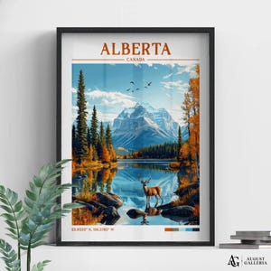 Alberta Canada Retro Travel Print | Wanderlust Posters | Alberta Wall Art | Framed Prints | Alberta Canvas | Alberta Poster | Alberta Prints
