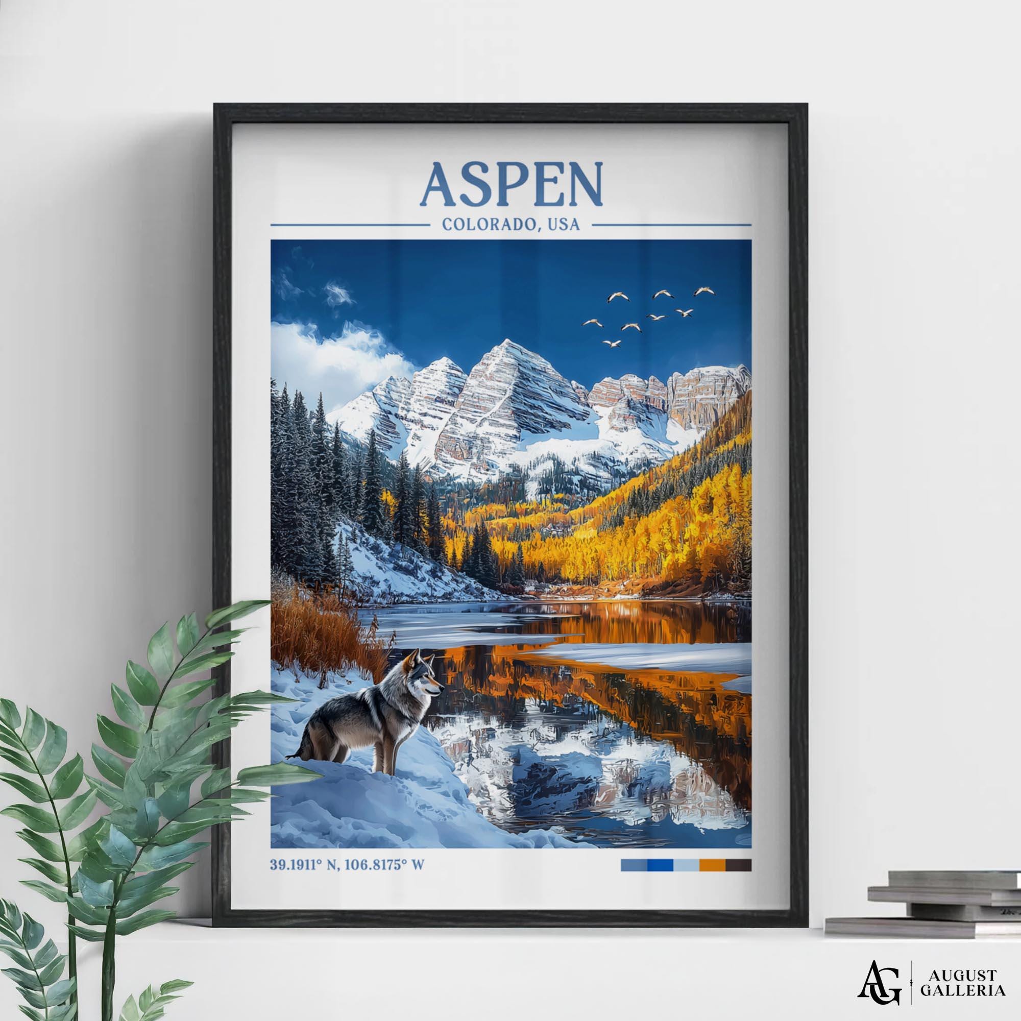 Aspen Colorado Retro Travel Print | Wanderlust Posters | Aspen Wall Art | Framed Prints | Aspen Canvas | Aspen Poster | Aspen Prints