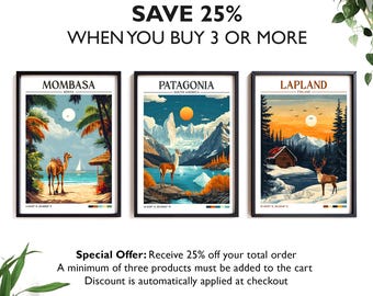 Patagonia Retro Travel Print | Wall Art | Patagonia Travel Print