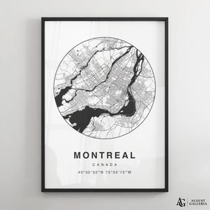 Impression de carte minimaliste de Montréal | Affiche noire et blanche moderne de carte de ville de Zazzle.be Liste d'envies Vous avez des idées ? Art mural | Impressions encadrées | Toile | Affiche de Montréal | Carte de Montréal