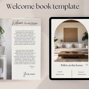 Vacation Rental Welcome Book Template Canva, Printable Guide Template, Vacation rental for hosts