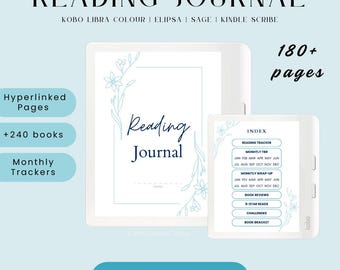 Reading Journal & Book Tracker – Digital Planner for Kobo Libra Colour | eReader Organization