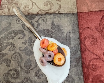 Choose Your Favorite Cereal On a Teaspoon Fake Food Spilled Photo Prop