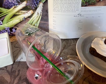 Spilled Strawberry Açaí Refresher Drink SB Fake Food Prop