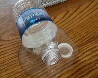 Fake Spilled Water in a 10oz Bottle  Fun Staging Photo Prop