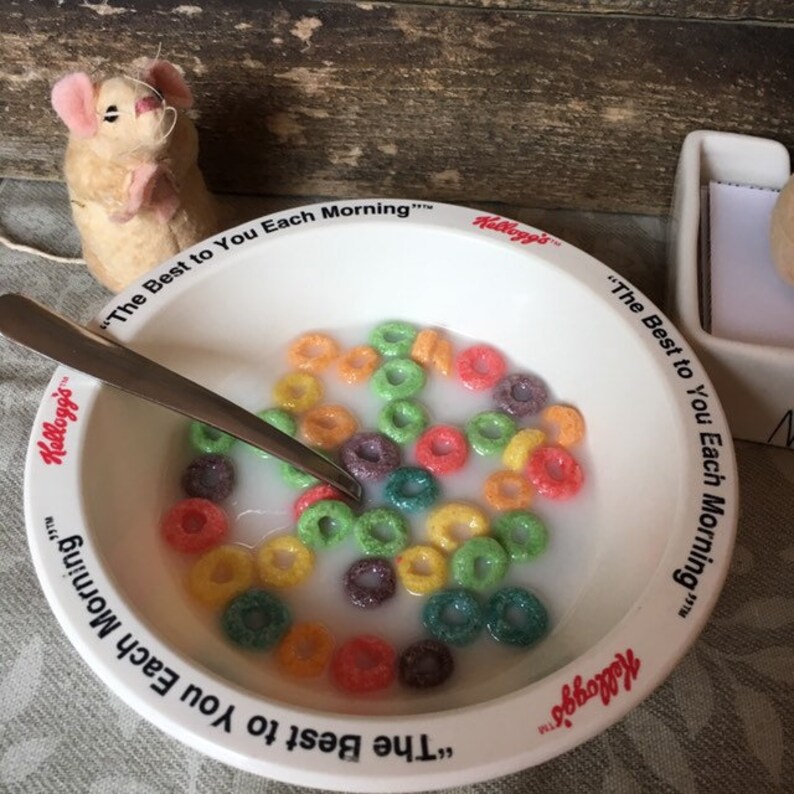 Fruit Loops Cereal Kellogg's Vintage Bowl Fake Food Etsy