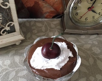 Chocolate Mousse Dessert Glass Fake Food Photo Staging Prop