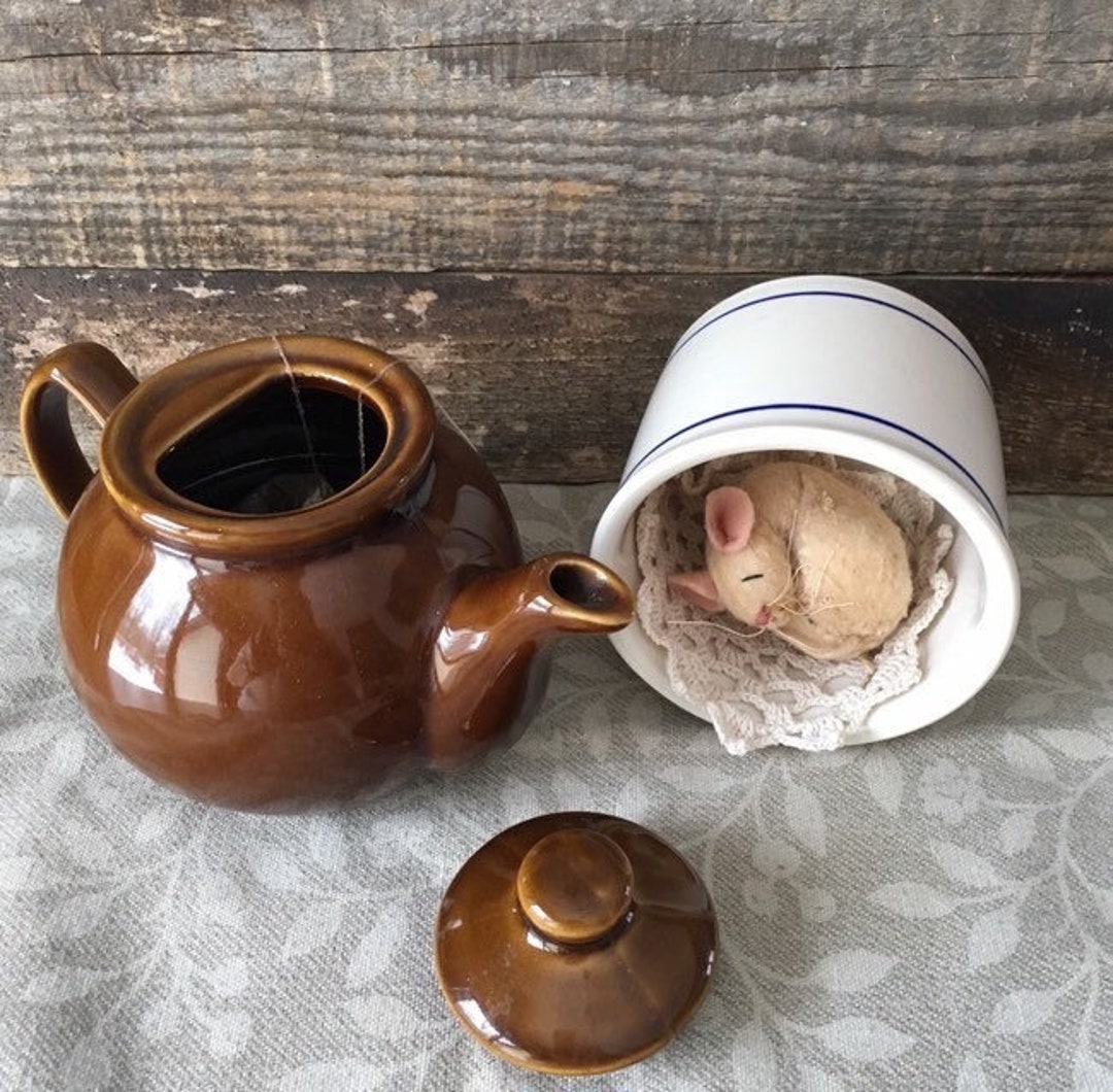 SALE Brown Betty Teapot Fake Tea and Teabags Inside Photo Prop Etsy