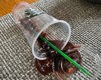 Spilled Venti Iced Black Coffee Fake Food Prop