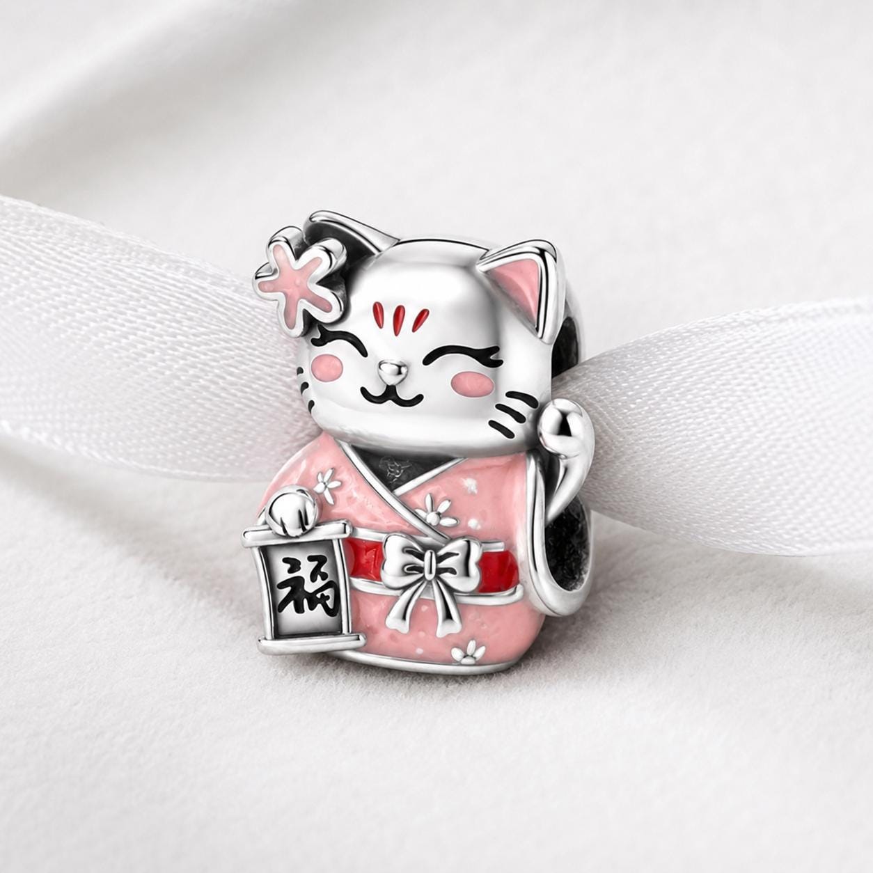 Japanese Cat Charm - Etsy