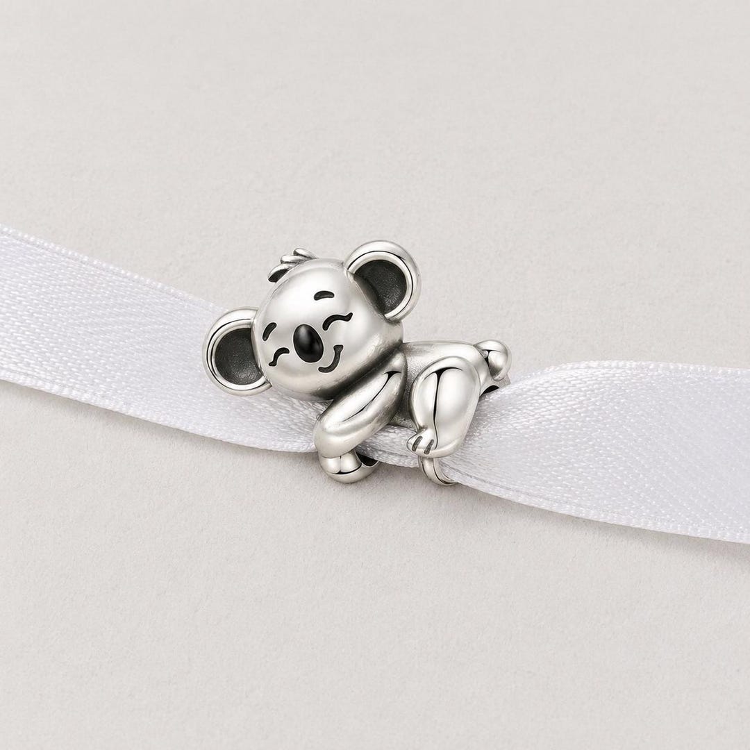 Sleeping Koala Bead Fits Pandora Charm Bracelet, Silver Australia