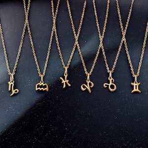 Zodiac Pendant Necklace: Stainless Steel Astrology Gift