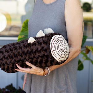 Bolster Log Pillow with fungus