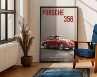 Vintage Porsche 911 Poster: Classic Car Art, Car Guy Gift (Digital Download