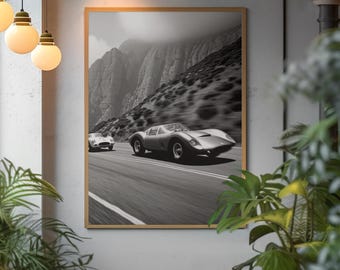 Impresión artística del Porsche 911 vintage: póster de coche de carreras clásico (descarga digital)
