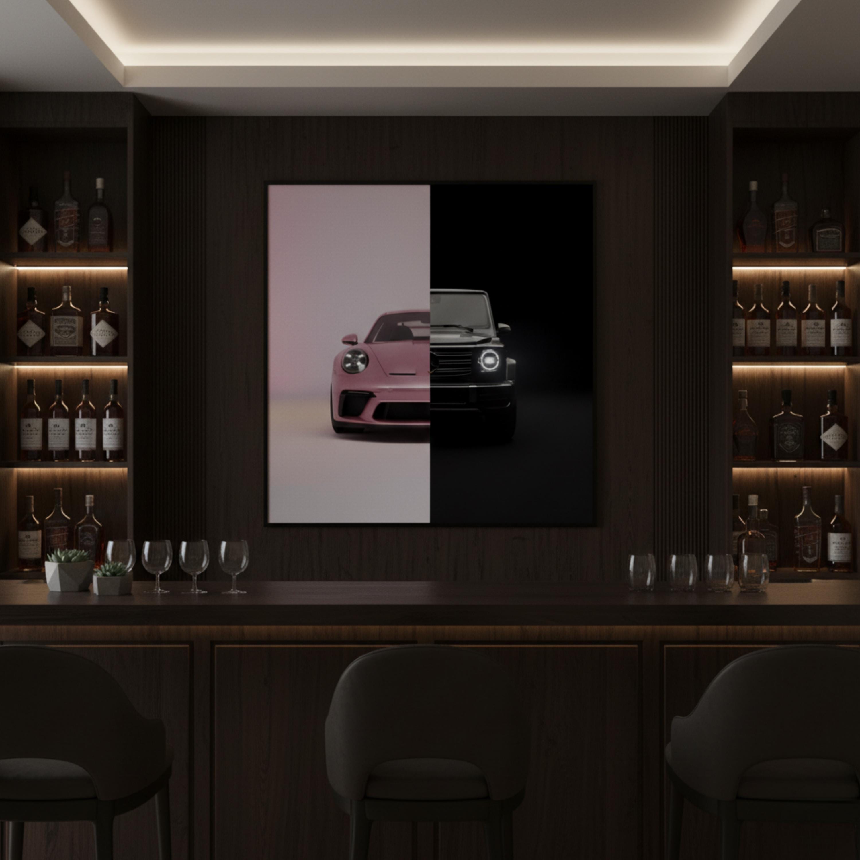 Porsche 911 & G-wagon Split Car Poster | Luxury Automotive Art (digital ...