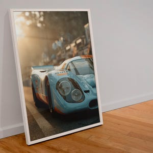 Porsche 917 Racing Art Print: Vintage Motorsport Poster (Digital Download)