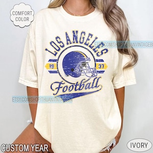 Vintage Los Angeles Football shirt, Los Angeles Football Fan Tee, Retro Football Season Tee 2025, American Football Graphic Top
